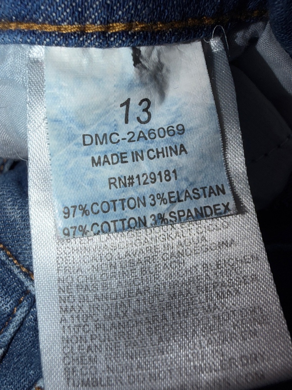 Machine Dark Blue Distressed Skinny Jeans SEE MEASUREMENTS RUN SMALL - Picture 7 of 8